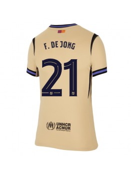 Barcelona Frenkie de Jong #21 Replika Borta Kläder Dam 2025-26 Kortärmad